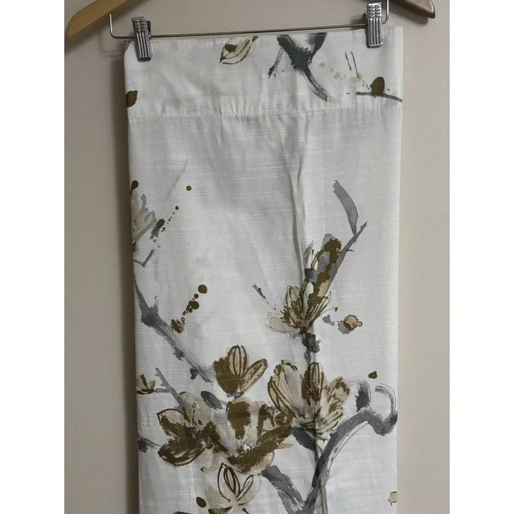 Nicole Miller 100% Cotton Lillan Gold /Miel dore (2) PAIR Curtain Panels 36 x 80